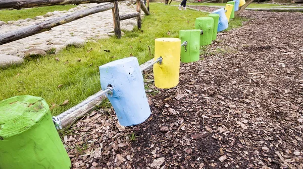 Detail Dobrodružství Park Horolezecký Drát Venkovní Aktivní Zdravý Způsob Života — Stock fotografie