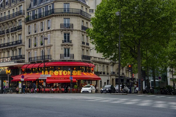 Paris Frankreich Mai 2017 Rotonde Viertel Montparnasse Eines Der Legendärsten Stockbild