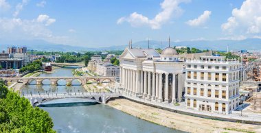 Üsküp, Makedonya hava Panoraması