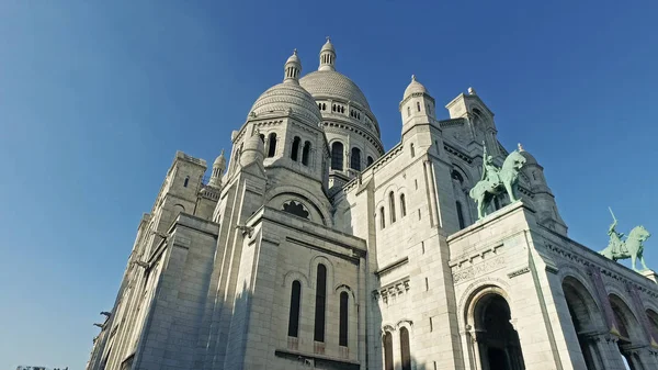 Fachada Exterior Basílica Del Sacre Coeur Montmartre París Francia Vista — Foto de Stock