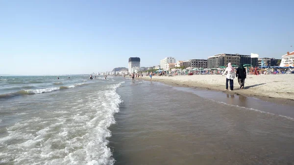 Дуррес Албания Около Августа 2017 Года Luxury Beach Coast Seafront — стоковое фото