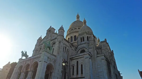 Fachada Exterior Basílica Del Sacre Coeur Montmartre París Francia Vista — Foto de Stock