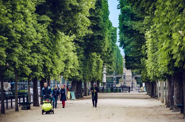 Paris Frankrike Maj 2017 Paris Luxembourg Trädgårdar Folk Som Vilar — Stockfoto