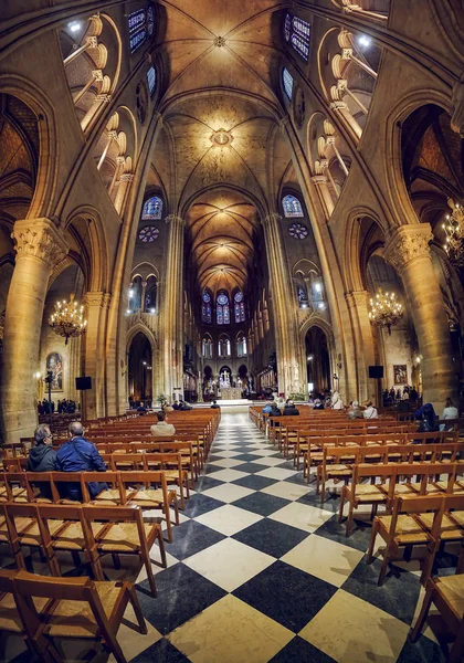 París Francia Circa Mayo 2017 Interior Notre Dame París — Foto de Stock