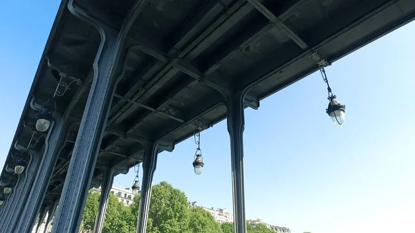 Pont Bir Hakeim Pont Passy Köprüsü Paris Fransa — Stok fotoğraf