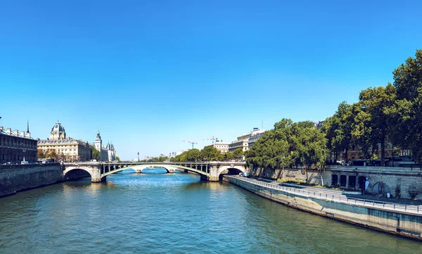 Seine River Einem Sonnigen Tag Paris Frankreich — Stockfoto