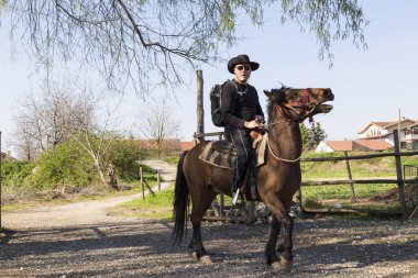 Kovboy ve kızgın at