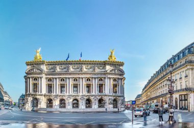 Paris, Fransa - Mayıs, 2017 yaklaşık: cephe Opera veya Palace Garnier. Paris