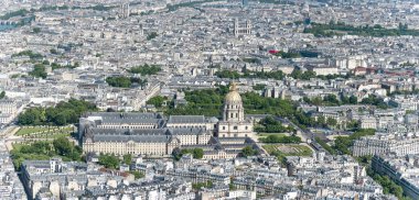 Hotel des Invalides Paris Hava panoramik manzaralı bir gün