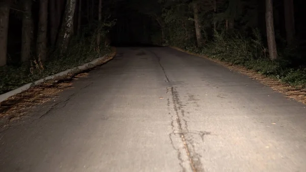 Condução Estrada Rural Noite — Fotografia de Stock