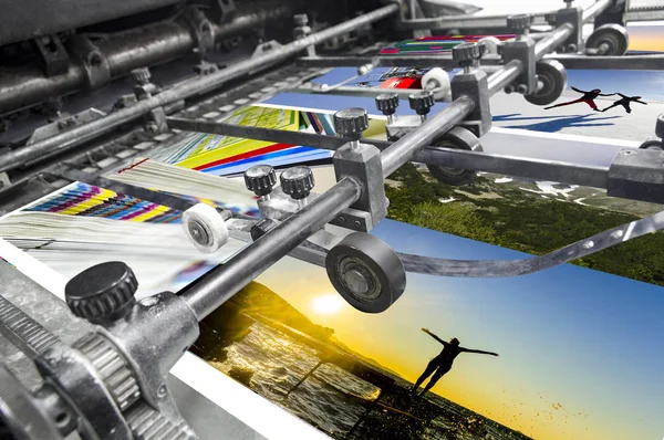 Modern bir matbaada poligrafik işlem