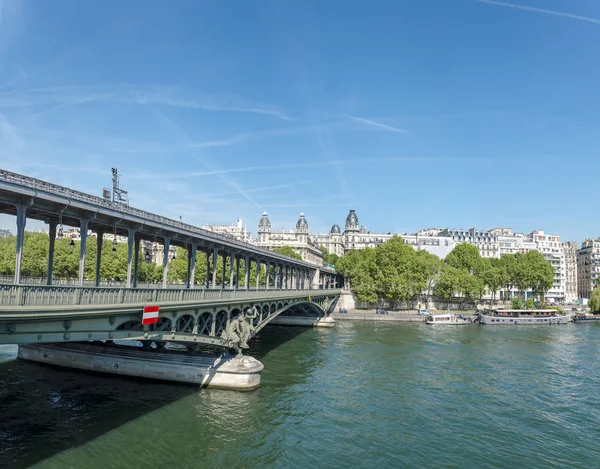 Ponte Bir Hakeim Fiume Seine Parigi Francia — Foto Stock