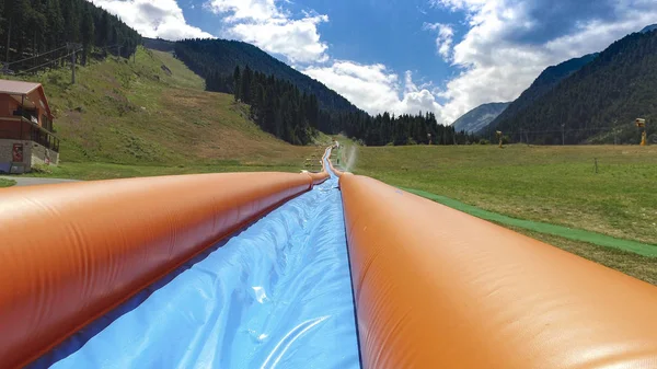 Going Long Water Slide Summer — Stock Photo, Image