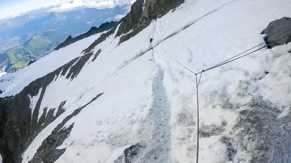 Mont Blanc Francia Circa Jun 2016 Escalada Mont Blanc Peligroso — Foto de Stock
