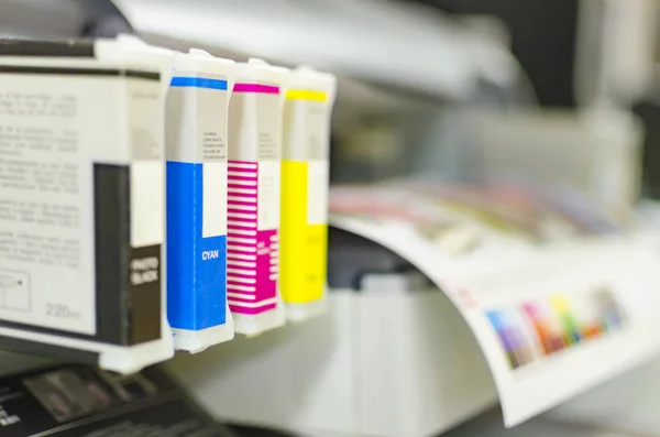 Digital Printing Press Cartridges Background — Stock Photo, Image