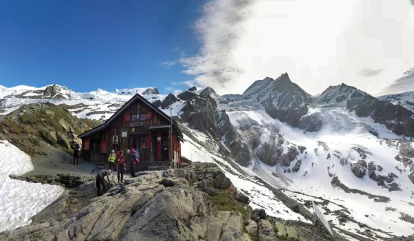 Glaciar Nas Montanhas Dos Alpes Expedição Alpinismo Gran Paradiso — Fotografia de Stock