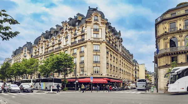 Paris Frankrike Maj 2017 Panoramautsikt Över Stadens Traditionella Byggnader Och — Stockfoto