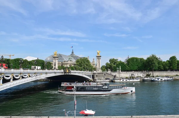 Francja Paryż Banki Seine River Światowego Dziedzictwa Unesco Grand Palais — Zdjęcie stockowe