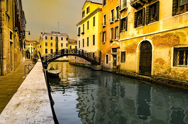 Veneza Canal Pôr Sol Itália — Fotografia de Stock