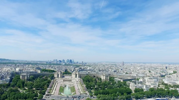 Trocadero Och Kanon Fontäner Paris Frankrike Filmiska Steadicam Sköt — Stockfoto