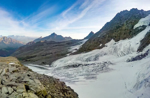 Gleccser Alpok Hegyei Hegymászó Expedíció Gran Paradiso — Stock Fotó