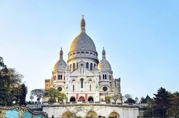 Basílica Del Sagrado Corazón París Atardecer Francia Europa — Foto de Stock