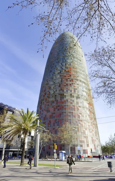 Barcelona Spain Circa Mar 2017 Agbar Tower Torre Agbar Located — Stock Photo, Image