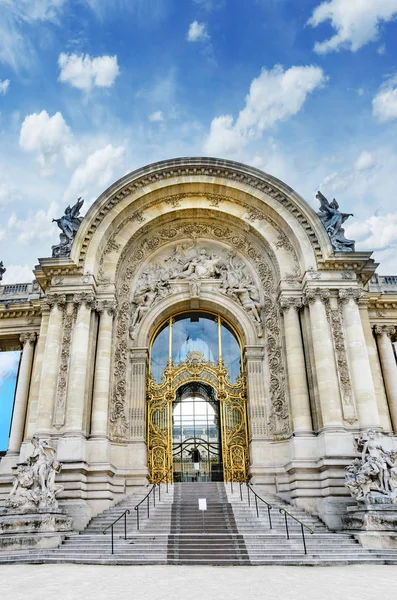 Entrada Escalera Puerta Dorada Petit Palais París Francia Vertical — Foto de Stock