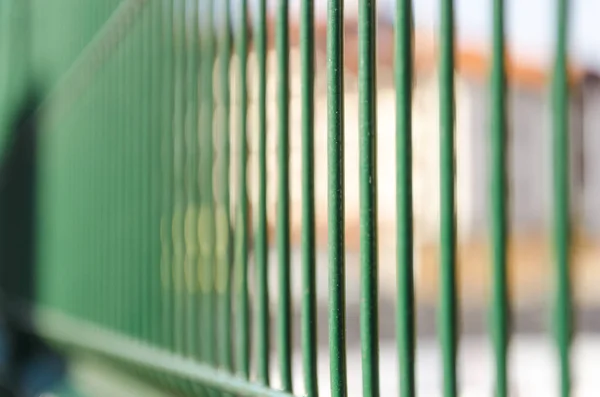 Una Vista Perspectiva Las Barras Celdas Hierro — Foto de Stock