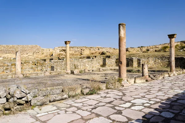 Zerstörte Tempelsäulen Der Antiken Stadt Mazedonien — Stockfoto