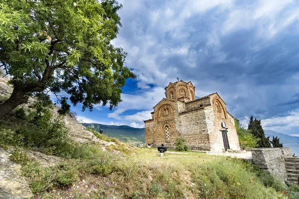 Igreja São Jovan Kaneo Lago Ohrid Ohrid Macedônia — Fotografia de Stock