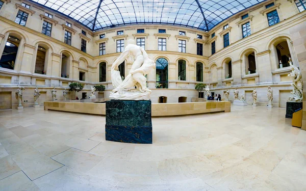 Paris Francja Maja 2017 Hall Panorama Rzeźby Muzeum Louvre Paryż — Zdjęcie stockowe