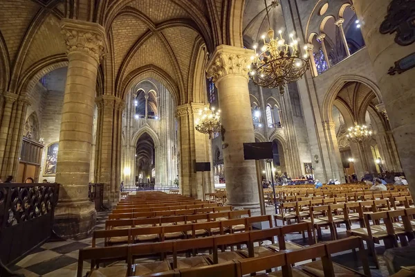París Francia Circa Mayo 2017 Interior Notre Dame París — Foto de Stock