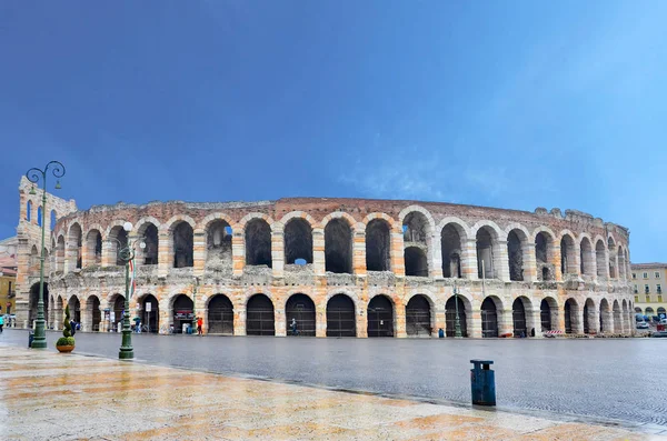 Verona Arena Krásné Letní Den Verona Itálie — Stock fotografie