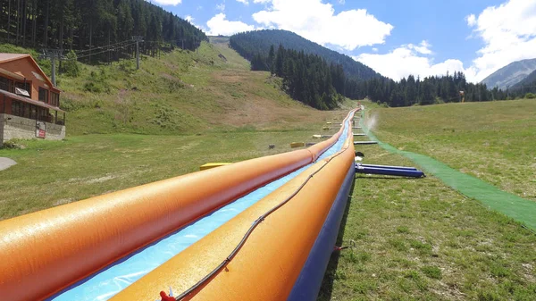 Going Long Water Slide Summer — Stock Photo, Image