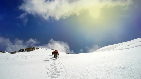 Mont Blanc França Julho 2016 Expedição Caminhada Direção Monte Blanc — Fotografia de Stock