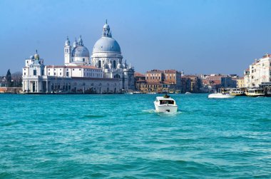 Venice, İtalya - Mart, 2016 yaklaşık: görünüm, Basilica Santa Maria della Salute Venedik