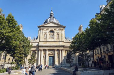 Paris, Fransa - 08 Mayıs 2017: Sorbonne bilinen Paris Üniversitesi