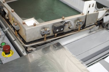 Vintage folyo laminar makine ayrıntılı olarak ofset baskı tesisi