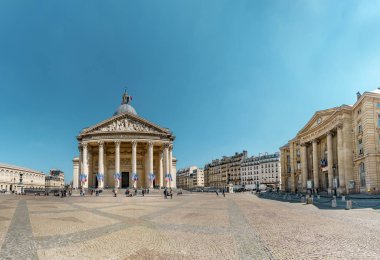 Paris, Fransa - 05 Mayıs, 2017: Pantheon kilise ve square, Paris, Fransa