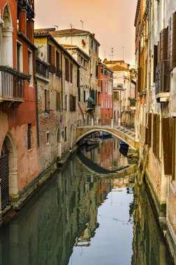 Venedik. (Hdr görüntü) gün batımında