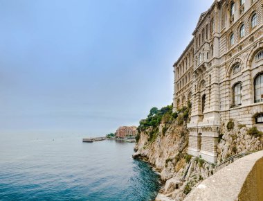 Monako ve Monte Carlo Prensliği. Deniz Manzaralı, oşinografik Müze binası