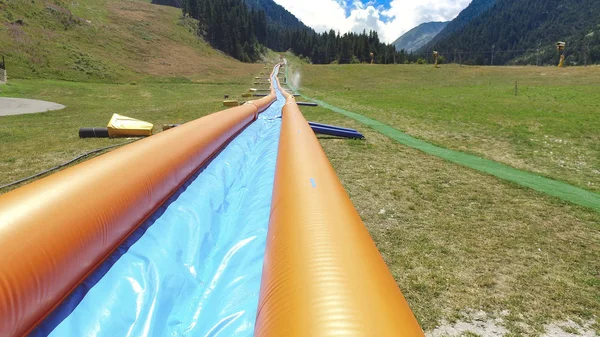 Going Long Water Slide Summer — Stock Photo, Image