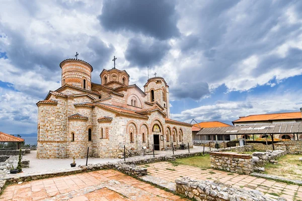 Een Beeld Van Kerk Van Panteleimon Plaoshnik Ohrid Macedonië — Stockfoto