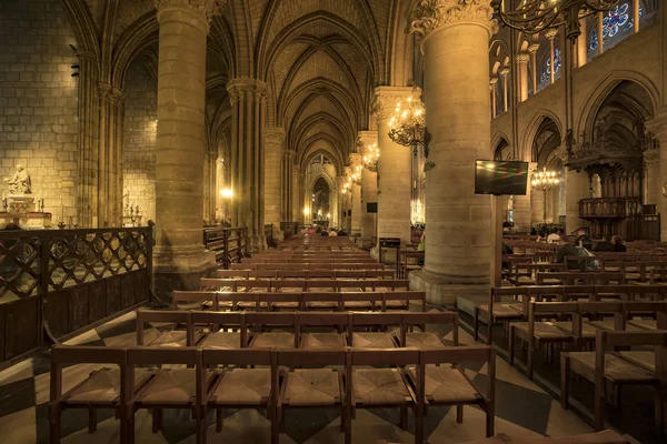 París Francia Circa Mayo 2017 Interior Notre Dame París — Foto de Stock