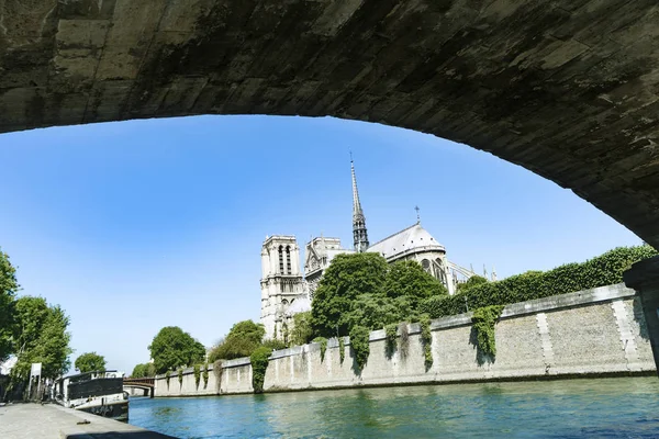Notre Dame Paris Katedrális Szajna — Stock Fotó
