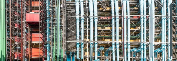 Schéma Fond Des Tuyaux Extérieurs Pompidou Paris France — Photo