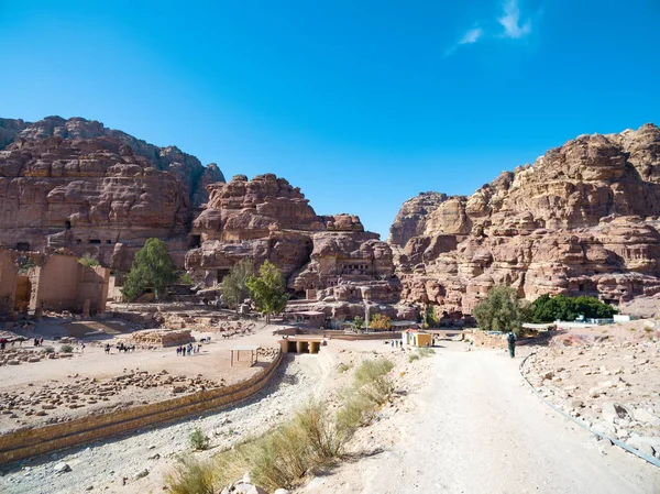 Gyönyörű Kilátással Wadi Rum Desert Jordán Hasimita Királyság Csodálatos Táj — Stock Fotó