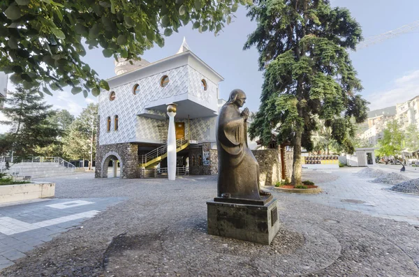 Skopje Makedonien Oktober 2016 Staty Sankt Moder Teresa Skopje Museum — Stockfoto