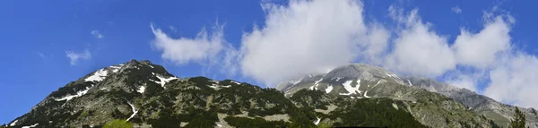 Panorama Vihren Mountain Summit Fog Pirin Bulgaria — Stock Photo, Image